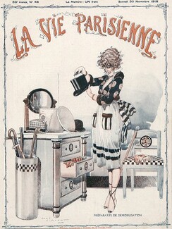 René Vincent 1918 "Préparatifs de Démobilisation" Top Hat