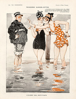 René Vincent 1917 ''Pandore Garde-Cotes" Bathing Beauties Identity Control