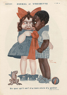 Sacha Zaliouk 1923 ''Popaul et Virginette'' White and Black Children