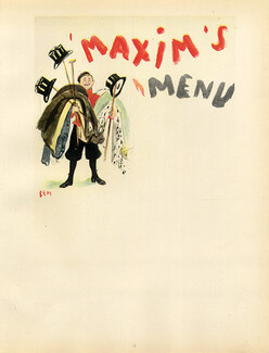 Maxim's 1928 "Menu" Sem
