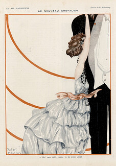 Robert Monnoury 1920 ''Le Nouveau Chevalier'' Tall man White tie