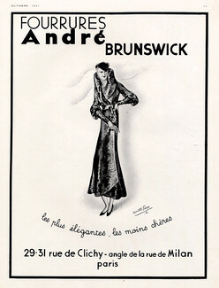 André Brunswick (Furs) 1931 Charlotte Ferro