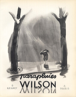 Wilson (Umbrella) 1928 Lithograph PAN Paul Poiret, Libis