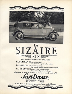 Sizaire (Car) 1928 Original lithograph from "PAN" Paul Poiret