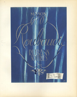 Roubaudi (Fabric Ribbon) 1928 Libis, Original lithograph from "PAN Paul Poiret