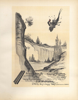 Mainwaring (Gunsmith) 1928 Cormeilles (Shooting School) Lithograph PAN Paul Poiret, Lajarrige