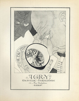 Agry (Graveur - Héraldiste) 1928 Lithograph PAN Paul Poiret, Libis