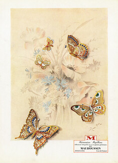 Mauboussin 1941 Butterfly Clips, René Sim Lacaze