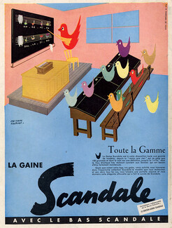 Scandale (Lingerie) 1955 Jean Claude Fournet Girdle Bird