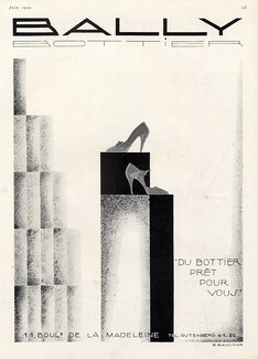 Bally (Shoes) 1929 Art Deco Style B.Baucour