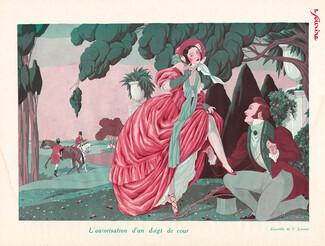 Lorenzi 1928 "L'Autorisation d'un doigt de Cour" Courting Romanticism 18th Century Costumes