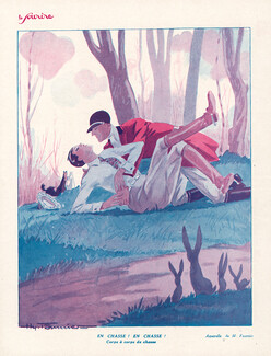 Corps à Corps de Chasse, 1928 - Henry Fournier Hunters, Lovers