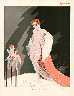 Endré 1928 Cupidon et Vénus, Art Deco Erotica