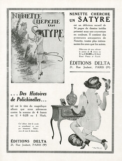 Editions Delta 1928 "Nenette cherche un satyre", Maurice Pépin, Publicité, Erotica