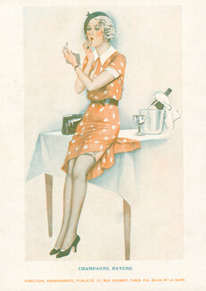 Suzanne Meunier 1935 "Champagne nature", Stockings