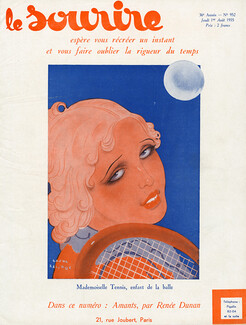 Sacha Zaliouk 1935 "Mademoiselle Tennis" Le Sourire Cover, SportsWoman