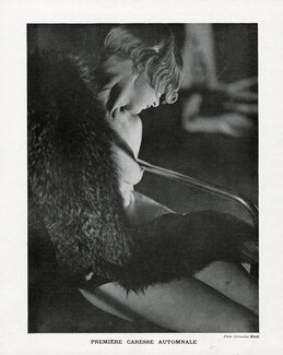 Germaine Krull 1936 "Première caresse automnale", Nude, Fur