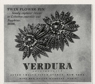 Verdura (Jewels) 1956 Twin flower pin