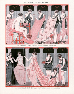 Joseph Kuhn Régnier 1927 "La Toilette de Flore" Fashion Classical Antiquity, Fitting