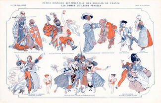 Cheri Herouard 1915 Mousquetaire, Lancier, Poilu, Sapeur, "Soldats de France" Soldiers of France