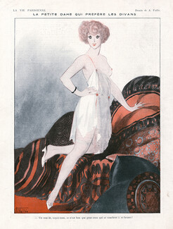 Armand Vallée 1922 "Petite dame qui préfère les divans"