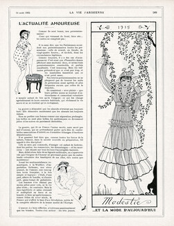 George Barbier 1915 Fashion Summer dress, "Modestic"