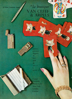La boutique Van Cleef & Arpels 1960 Clips, bracelet, ring, Watch, Lighter, Photo Gleaser