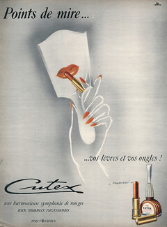 Cutex 1953 Robert Falcucci, Nail Polish, Lipstick