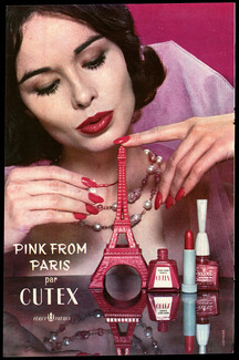 Cutex 1960 Nail Polish, Pink from Paris, Eiffel Tower