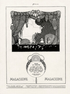 Malaceïne 1921 Pierrot & Colombine, Theatre Scenery