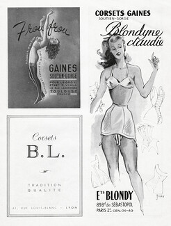 Ets Blondy, Frou Frou 1948 Corsets-gaines, Girdles