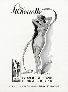 Silhouette (Lingerie) 1948 Corset, M. Mallet