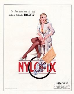 Nylofix - Nofaplast 1948 Garters, Stockings, G Warin