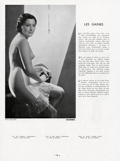 Charmis (Lingerie) 1934 Combinations-Gaine in Satin and Lace, Photo Luigi Diaz