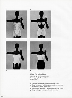 Christian Dior (Lingerie) 1960 Gaines et gorges légères pour l'été, Girdles