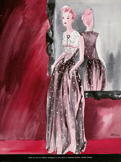 Lucien Lelong 1941 Bénigni, Evening Gown