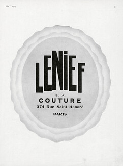Lenief (Couture) 1929 Label