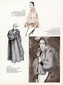 Max Reby, Fourrures Maurice, Stoll 1949 Furs, Astrakan, Vison, Renard bleu, Pierre Mourgue