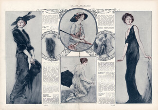 Étienne Drian - Créateur de la Parisienne d'Aujourd'hui, 1913 - Elegant Parisienne, 3 pages