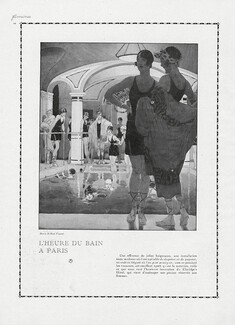 René Vincent 1919 L'heure du bain, Claridge's Hôtel, Piscine réservée aux femmes