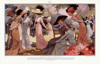René Lelong 1910 Toilettes pour Garden-parties, Elegants