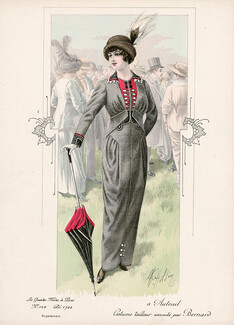 Bernard (Couture) 1913 À Auteuil, Costume tailleur, Courses