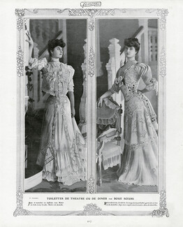 Boué Soeurs 1905 Fashion photography, Diner Dresses