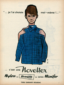 Noveltex (Men's Clothing) 1961 René Gruau, Boy