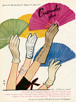 Crescendoe (Gloves) 1964 Hand Fans, René Gruau