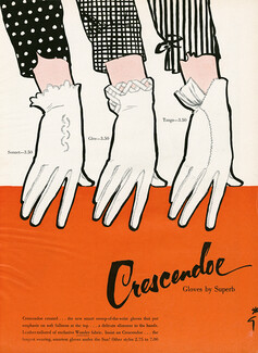 René Gruau 1952 Crescendoe (Gloves)