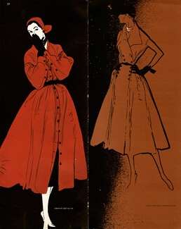 Christian Dior (New York), Jacques Fath (design for Joseph Halpert) 1950 René Gruau