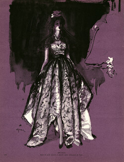 Bruyère 1945 Evening Gown, René Gruau, Evocation de Goya