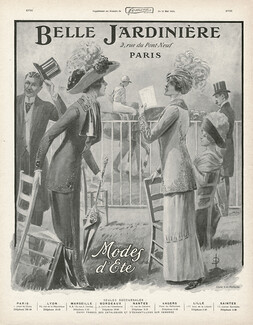 Belle Jardinière 1910 Modes d'été, Horse Race, Elegants