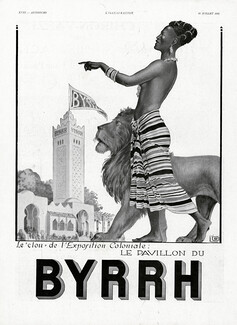 Byrrh 1931 Léonnec, African, Lion